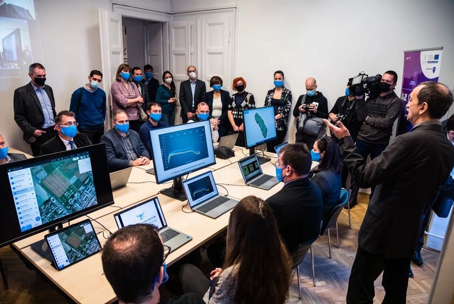 A drón- és képfeldolgozás-labor a győri egyetem Budapesti Innovációs és Képzési Központjában - Fotó: Májer Csaba József