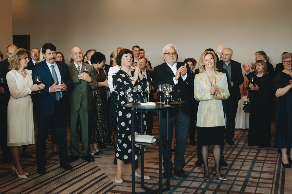 Közönség az „Év Bortermelője Magyarországon 2023” kitüntetés átadóján, Budapesten