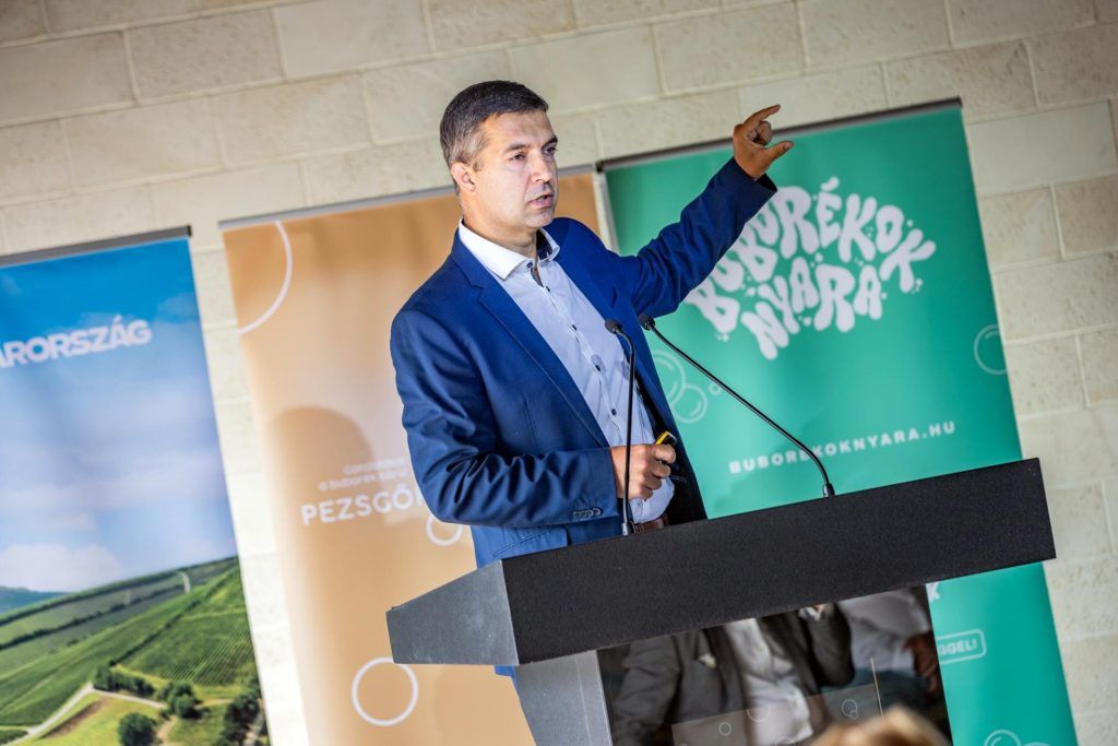 Az államtitkár megjegyezte, hogy a magyar borimport évek óta alacsony szinten stagnál, 2018 óta 100 ezer hektoliter körül alakul, ami a teljes magyar borfogyasztás mindössze nagyjából 5%-át jelenti - Fotó: Vermes Tibor