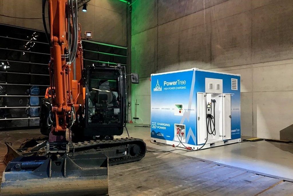 A Deutz PowerTree lehetővé teszi az e-motorok töltését a meglévő hálózati infrastruktúrától távol is.