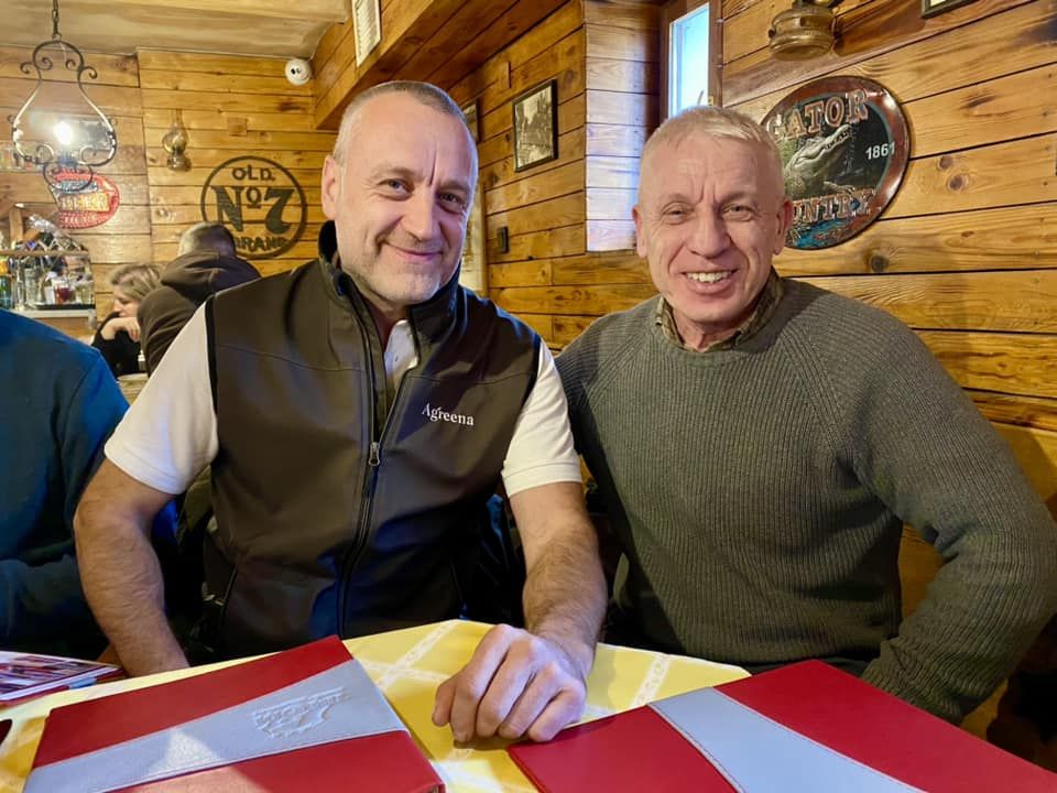 Balra Kökény Attila, jobbra Mikhail Draganchuk, a talajmegújító mezőgazdaság két szakembere
