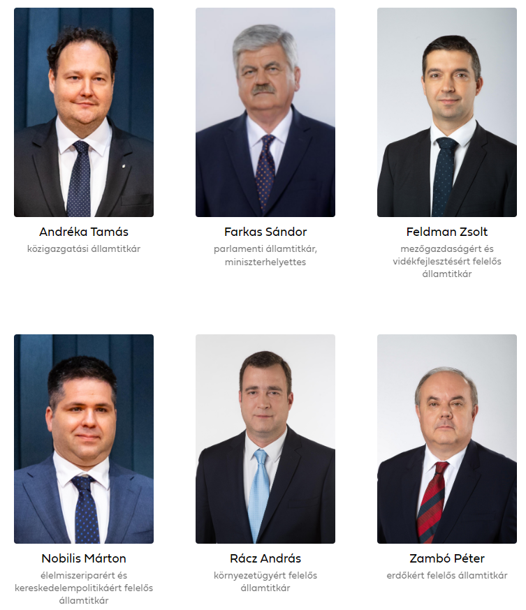 Ők hatan az államtitkárok az Agrárminisztériumnál 2022-től