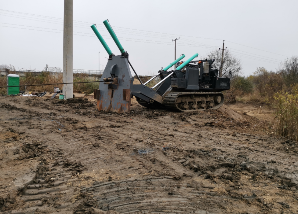 Víztelenítéshez használt drénező gép